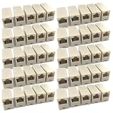 フェリモア LANケーブル中継コネクタ RJ-45 モジュラー 接続端子 ワイヤー アダプタ 50個セット
