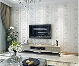 Ayzr 縦のストライプの壁の壁紙の壁紙の部屋ダイニングルームの壁紙、グレー