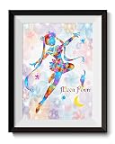 uhomate Pretty Soldier Sailor Moonホームキャンバス印刷ウォールアート記念ギフトベビーギフトインスピレーション引用符壁装飾リビングルームベッドルームバスルームアートワー
