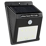 KKmoon 8個 LED ソーラーウォールライト　人体センサーライト　ソーラーライト　PIRモーションセンサー　防水IP64　省エネ　ガーデンストリートランプ屋外用