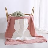 yevem新しいウサギニットベビー毛布男の子女の子幼児用Infant Bunny Ear SleepingおくるみカートBlanket 29"x39" ピンク