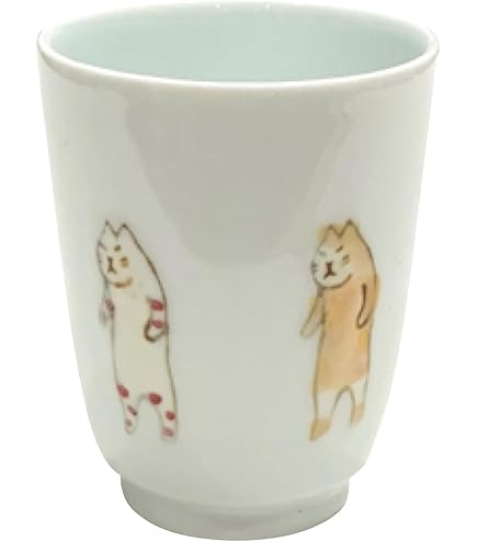 Amazon｜山下工芸 湯呑み 陶器 φ7×8cm(190cc) せねこ湯呑赤