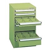 サカエ 保管庫 スモールキャビネット グリーン色 390×400×H660mm SL-67