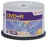 Verbatim 8 x 4.7 GB DVD + Rディスクスピンドル(50 )