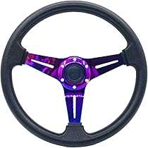 M'sport レーシングステアリング 3スポーク Amazon | YEHICY 13.8インチ カーレーシングステアリング