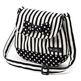 元気にお出かけベビーショルダーバッグ　narrow stripe（twill・black）　B1704400　日本製