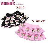 EARTHMAGIC(アースマジック) 裏毛「フェイスマフィー柄」ブルマ付きスカート【FREE】 【1603】【C】 F(80～90センチ) ブラック(10)