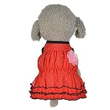 レンコス（Lemcos）犬の衣装 ペットのファッション用品 犬服 猫服 春夏秋服 可愛い 細い紗 スカート ワンピース 普段着 心地良いです 散歩 お出かけ シンプルです ふわふわ おしゃれ 人気 ペ