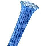 Techflex 1 / 2 "拡張可能なSleeving 25 ft。ネオンブルー