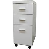 家具工場直販 家具ファクトリー ハイタイプ ワゴン 単品 幅30cm 日本製 (ホワイト[鏡面仕上・艶あり単色])