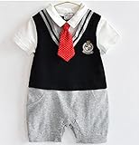 S'Mベビーフォーマ男の子セレモニーロンパースタキシードベスト結婚式宮参り