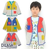 (ディラッシュ)DILASH 初夏'15 カラー切換え長袖カーディガン 80 レッド
