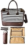 Designer Baby Diaper Bag - Spacious Stylish Unisex Tote Bag - Nappy Bag for Baby Strollers - Perfect