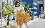 ツバメ--屋　2017　春夏 マタニティ ワンピース タイトフォルム マキシ丈 ワンピース 外出着 妊婦服 ワンピース 授乳服 / マタニティ (M, イエロー)