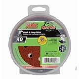 ALI INDUSTRIES 4347 8 Hole Hook and Loop 40 25 CT Grit Disc, 5-Inch, 50-Pack [並行輸入品]