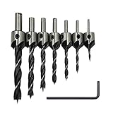 DerBlue 7pcs HSS Countersink Drill Bit Set Carpentry Reamer Drill Bit Woodwork 3mm-10mm [並行輸入品]