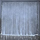 AGPtek® 3Mx3M 300 LED Bright White Linkable Design Ambiance Lighting Fairy Curtains Light String for