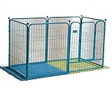 折り畳み式の金属製犬クレート,塀,ペットの猫,プラスチック障壁フェンス,犬ケージ,犬のフェンス ペット犬クレート ポータブル猫ケージ犬小屋屋内 屋外ペット木枠 -パープル 142x71x80cm(56