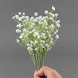 Kicode カスミソウ花 白 シルク人工 ウェディングパーティーの装飾レアルタッチ花DIYホームガーデン