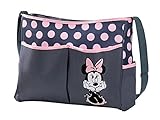 Disney Minnie Mouse Polka Dot Hobo Diaper Bag, Gray/Pink by Disney [並行輸入品]