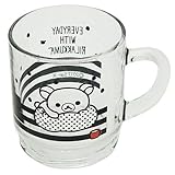 リラックマ[マグカップ]ガラスマグ/モノクロティー サンエックス