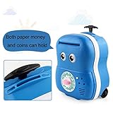 Sannysis自動漫画貯金箱ATM Machineパスワード保存お金子供のおもちゃ 17 * 11 * 20cm ブルー SANNYSIS_Y140
