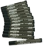 Dixon Lumber Crayon, Permanent, Carbon Black, 12-Count (49400) Size: BLACK Model: 49400 Office Produ