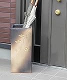 信楽焼 金花彫正角傘立て しがらき焼 笠立て 陶器 おしゃれ kt-0242