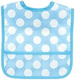 AM PM Kids! Small Laminated Bib, Blue Dots by AM PM Kids!