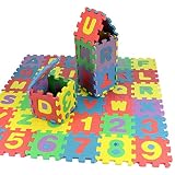 パズルマット36 プレイマット ベビー 子供パズルマットソフト EVA製 数字 アルファベット パズル 子供 おもちゃ プレセント ギフト