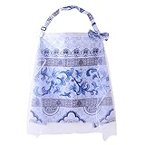 Arong 授乳カバー コットン 授乳ケープ 収納袋付き 快適 多機能 母乳育児サポート 軽量 お出掛けに便利 (カラー2)