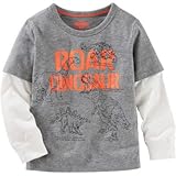 OSHKOSH(オシュコシュ) レイヤード-ルックディノティ ヘザー トップス長袖Tシャツ 6ヶ月【並行輸入】