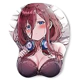 五等分の花嫁 中野三玖 マウスパッド 大きな胸のマウスパッド 3d 立体 手首 おっぱい 可愛い アニメ (XL) (中野三玖)