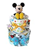 おむつケーキ ディズニー ミッキーマウス 2段 男の子用 (パンパースMサイズ（21枚入り）)