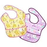 Bumkins Disney Baby Waterproof Super Bib, Princess, 6-24 Months, 2 Count by Disney [並行輸入品]
