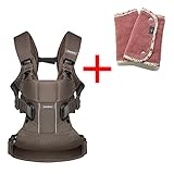 【サッキングパッドセット】BabyBjorn（ベビービョルン） ONE+ Air ココア+ 今治サッキングパッド プラムフラワー