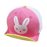 ベビー用ハット Hosam　子ども　野球帽子　鳥打ち帽子　動物　可愛い飾り　春　秋　冬　防寒　お出かけ用　赤ちゃん　誕生日 出産祝い 記念写真の衣装にベビー 防寒帽子 (バラピンク)