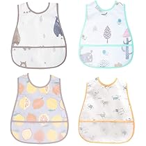 Amazon.co.jp: [MOMSMENU] 食事用エプロン ベビー スタイ 子供