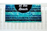 KESS InHouse Ebi Emporium Life is Better at the Beach Blue Aqua Fleece Baby Blanket 40 x 30 [並行輸入品]