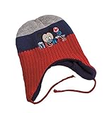 ミッキーマウスMickey Mouseオフィシャル冬用フリース耳フラップニット帽ビーニー（0～2歳）、ピンク  - ディズニーオフィシャルグッズ