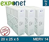 g8 – 1056本20 x 25 x 5 (実際サイズ: 20 – 1 / 4 x 25 – 3 / 8 x 5 – 1 / 4 ) MERV 14グッドマン、キャリア、electro-air、5シ