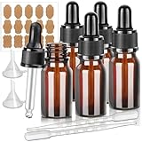 スポイト付き遮光瓶 10ml スポイト瓶 アロマ保存容器 ガラス製 遮光瓶 アロマ瓶 精油瓶 エッセンシャルオイルボトル アンバー ボトル 茶色