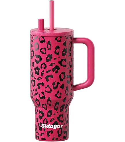 Amazon.co.jp: 魔法瓶 ピンクのヒョウ柄 タンブラー 350ml ステンレス