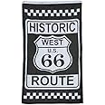 オールドアメリカン ROUTE66（ルート66/看板）フラッグ タペストリー 壁掛け アメリカ 輸入 バーグッズ バー カフェ ガレージ アメリカン雑貨 アメリカ雑貨 おしゃれ