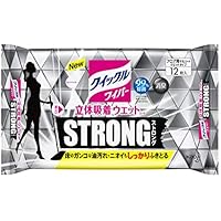 クイックルワイパー フロア用掃除道具 立体吸着ウエットシート ストロング ガンコな油汚れ対応 12枚