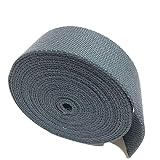 ECOKIJI(エコキジ)カバンテープ 20mm 25mm 32mm 38mm 全4サイズ 全12色 5m 厚み約2mm 手芸 アクセサリーパーツ 綿ぽいポリエステル (ダークグレー, 38mm)
