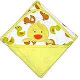 黄色いアヒルの赤ちゃんスプラッシュラップ浴室ローブのフード付きのタオル