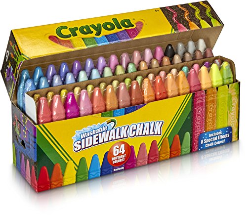 Crayola Washable Sidewalk Chalk, 64ct, Includes Glitter & Neon, Outdoor Gifts for Kids Crayola Washable Sidewalk Chalk, 64ct, Includes Glitter & Neon, Outdoor Gifts for Kids