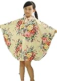 Amore mare(アモーレマーレ）ベビー キッズ 子供用　花柄 レインコート ポンチョ リュック対応 透明バイザー 付き n003 (M 95-110)