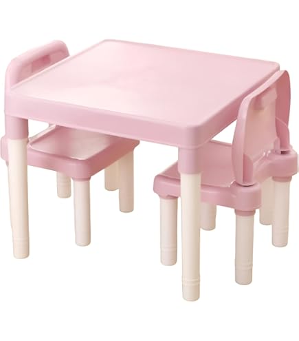 Amazon.co.jp: LATT レット 子ども用テーブル チェア2脚付 - ホワイト